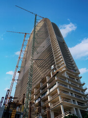 Construction of a new modern residential complex.