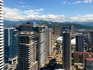 Construction of a new modern residential complex.