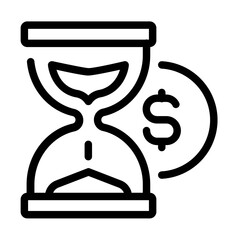 Hourglass with Dollar