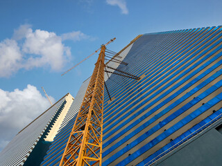 Construction of a new modern residential complex.