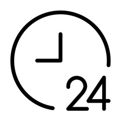24-Hour Clock Icon