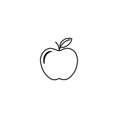 Minimal Apple Logo &ndash; Clean Line Art Fruit Symbol for Health, Food, and Organic Branding