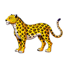 cheetah cartoon isolated on white