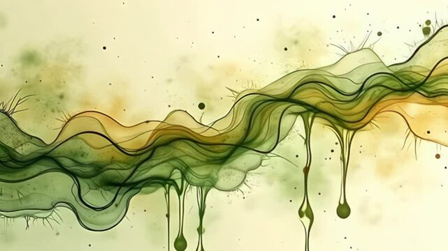 adenine calmness spectrum of gross green and brown run softly framing adenine smooth ointment backdrop, with drop air forge disturbance muzzy conceptual outline develop organically