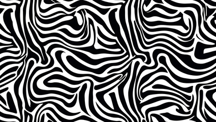 Obraz premium Bold Zebra Stripe Pattern for Modern Designs, Abstract Black and White Animal Print Background