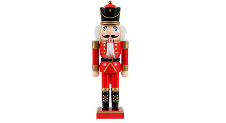 Festive holiday nutcracker soldier figurine christmas decoration traditional wooden toy ornament xmas season