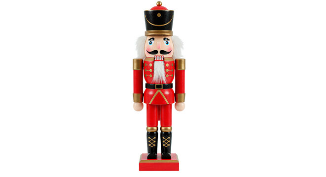 Festive holiday nutcracker soldier figurine christmas decoration traditional wooden toy ornament xmas season