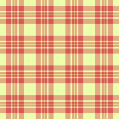 Elegance texture background textile, delicate fabric check seamless. Creation plaid pattern vector tartan in orange and lime colors.
