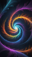 Colorful Cosmic Light Swirl Background