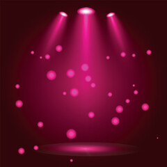  background with glowing lights, vector spotlights