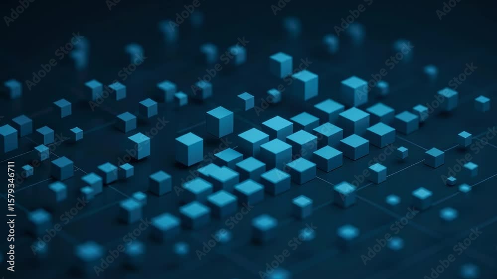 Poster three-dimensional bar graph representing data visualization and analytical trends in statistics