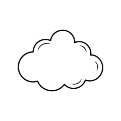 Obraz premium Cloud line art, Cute cloud line art, sky