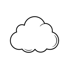 Fototapeta premium Cloud line art, Cute cloud line art, sky