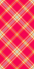 Vibrant pink, orange, and white plaid pattern.  Perfect for textile design, fashion, websites, and branding. This bold, geometric textile print evokes energy and style.