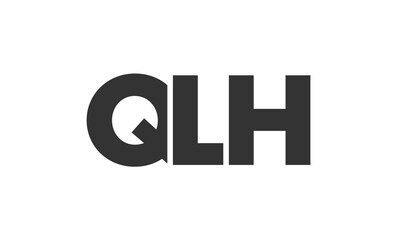QLH logo design template with strong and modern bold text. Initial based vector logotype featuring simple and minimal typography. Trendy company identity.