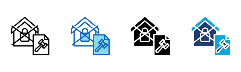 Obraz premium Foreclosure icon Multi Style Vector Illustration