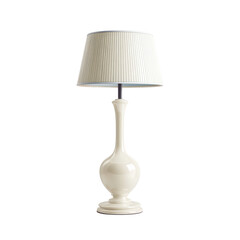 Obraz premium Stylish floor lamp with glossy stand and cozy, light-diffusing shade, designed to complement any living room or reading nook. on transparent background