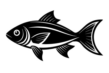 Vector art of silhouette of  a fish 