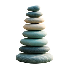 Zen Rock Stack for Balance and Mindfulness &ndash; Calm Pebble Sculpture in Natural Setting