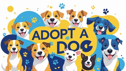 Naklejka premium adopt dog