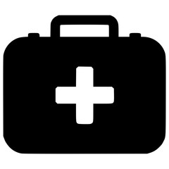 First aid kit icon in a modern vector style for health applications