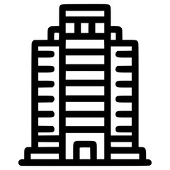 Obraz premium Detailed vector icon of a multi-story building design