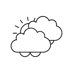 Cloud line art, Cute cloud line art, sky