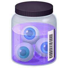Halloween Potion Jar with Eyeballs