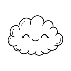 Cloud line art, Cute cloud line art, sky
