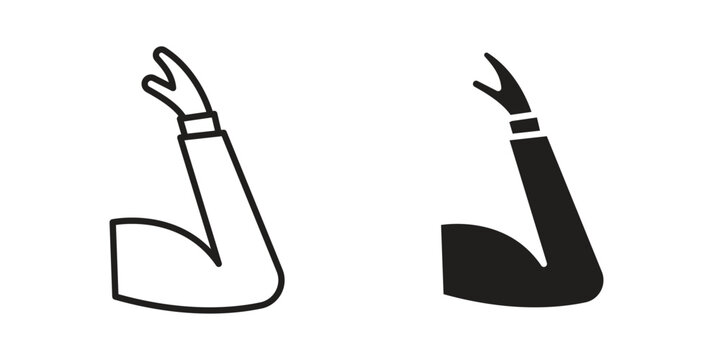 Salute icons in trendy linear style vector. Vector illustration