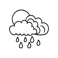 Cloud line art, Cute cloud line art, sky