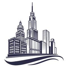 Fototapeta premium city skyline vector illustration