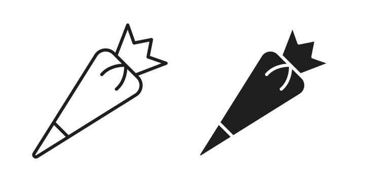 Pastry bag icons in trendy linear style vector. Vector illustration