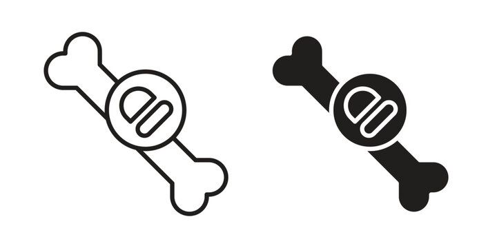 Multiple myeloma icons in trendy linear style vector. Vector illustration