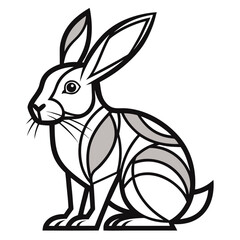 Fototapeta premium vector illustration of a rabbit