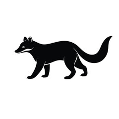 Coati Walking Silhouette – Tropical Wildlife Vector Icon