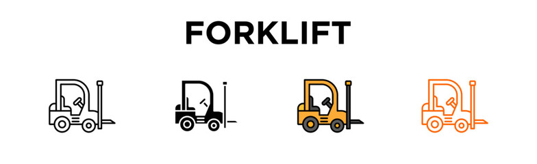 Forklift. icon style. Forklift, Warehouse Forklift, Industrial Forklift, Electric Forklift,
