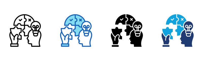 Skill Matching icon Multi Style Vector Illustration