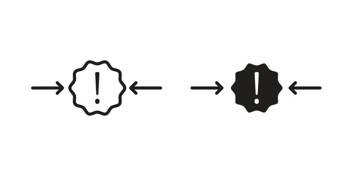 Conflict icons in trendy linear style vector. Vector illustration