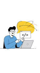 Developer communicating ideas effectively through digital collaboration tools