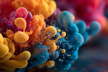 Ink Droplet in Water &ndash; Abstract Fluid Motion Before Mixing