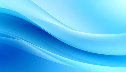 Fototapeta premium Abstract flowing curves in light blue and azure