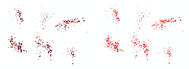 Collection of blood paint splatter background illustration