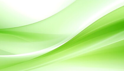 Abstract flowing green shapes on white background