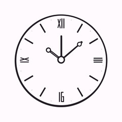 Wall clock showing hours and minutes, a timeless object for tracking business deadlines