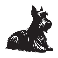 Scottish Terrier Dog Breed Silhouette Companion Animal Design