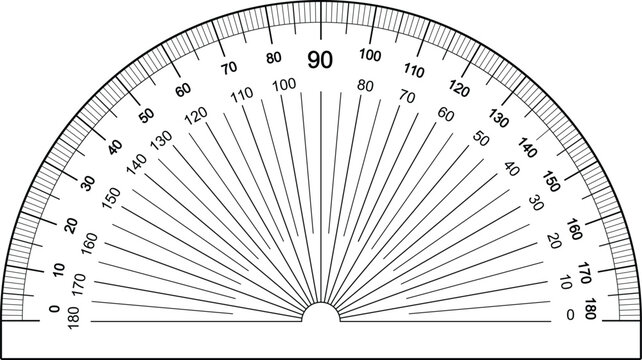 Protractor – Angle Measuring Tool Vector Illustration