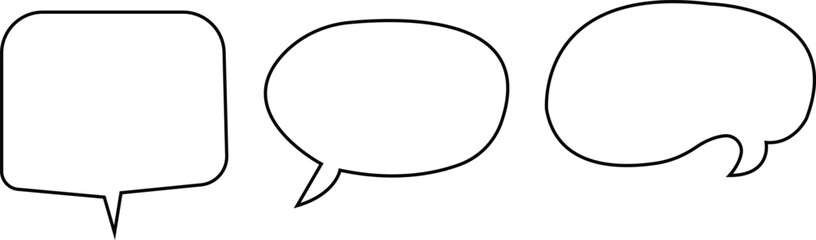 Art & Illcomic speech bubbles set on transparent background.Comic explosion speech icon set.Set of different scribble speech bubbles isolated.Retro empty comic speech bubbles set with black hustration