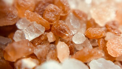  close up texture of Himalayan pink salt