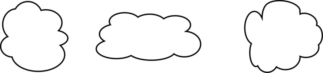 Art & Illcomic speech bubbles set on transparent background.Comic explosion speech icon set.Set of different scribble speech bubbles isolated.Retro empty comic speech bubbles set with black hustration